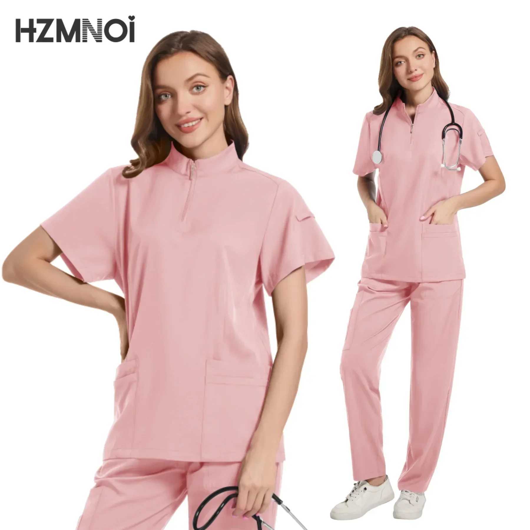 Short Slved Hospital Doctor Uniforms Spa Uniforms Dental Clinic Medical Scrubs Suits Pet Grooming Veterinary Nurse Accessories X250410