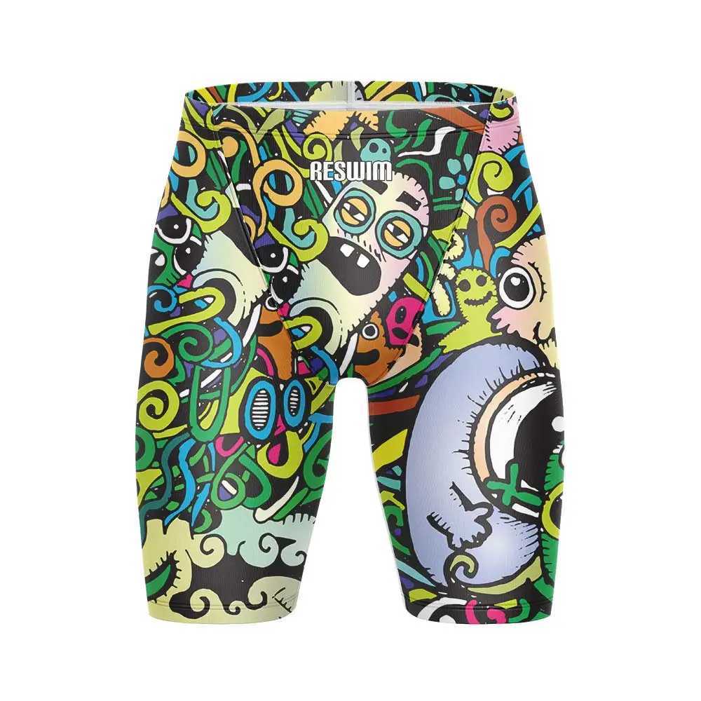 Summer Mens Swimming Jammer Sports Training Swimsuit New Swimsuit Beach Swimming Pool Tight Shorts Quick drying Running Surfing PantsW250410