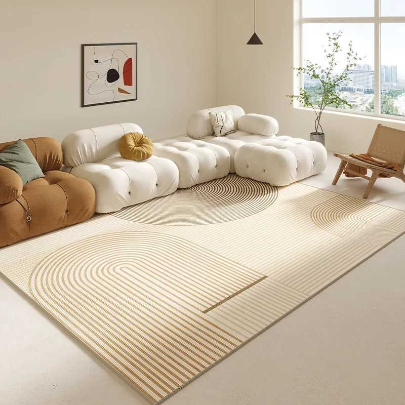 VIKAMA Cream Wind Living Room Carpet Light Luxury Sofa Coffee Table Blanket Bedroom Bedside Cloakroom Non-Slip Mat Y251110