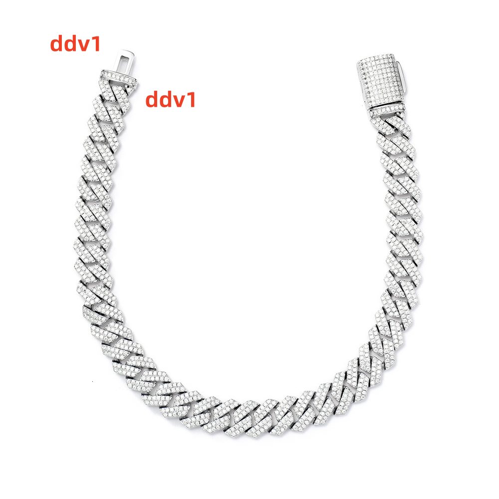 Wholesale 8mm Trendy Hip Hop Sterling Silver for Men Women Moissanite Bracelet Bangle