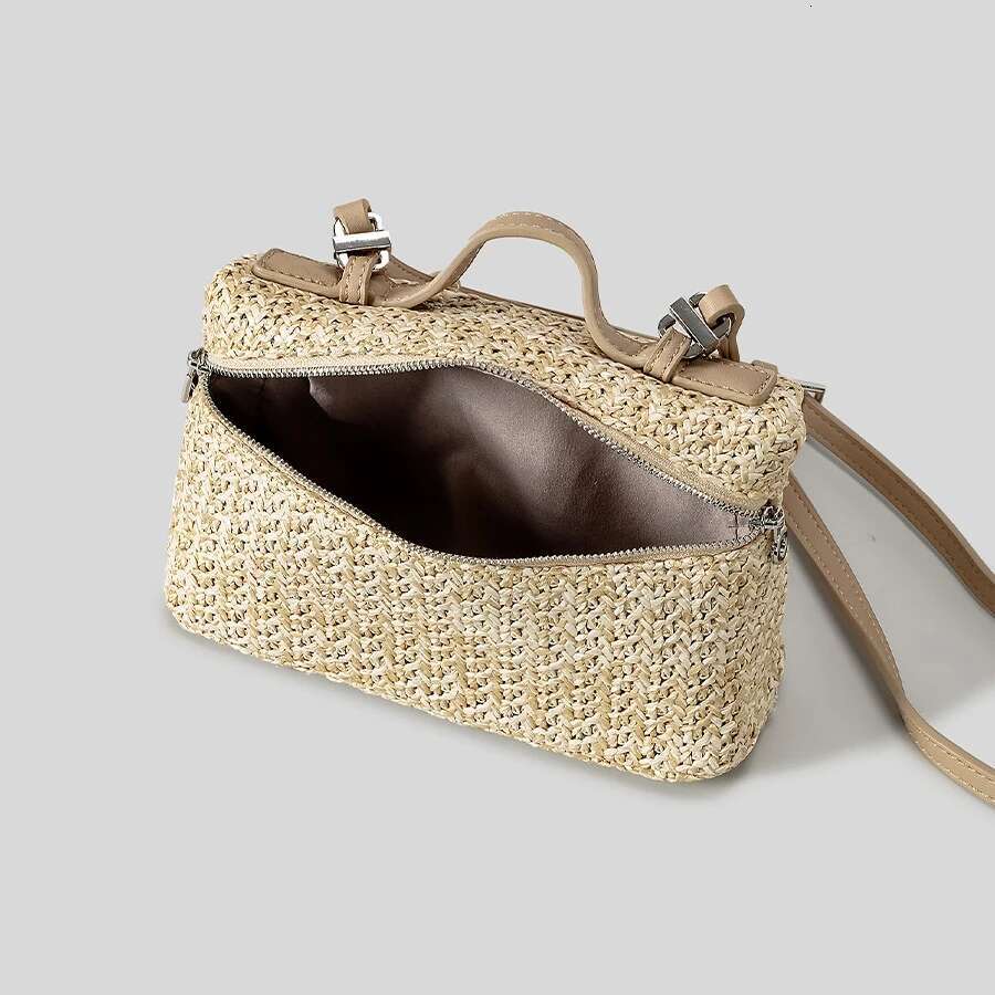 Fashion Box Pp Straw Women Handbags Weave Small Shoulder Bags Casual Summer Beach Crossbody Bag Mini Bali Travel Purses 2025