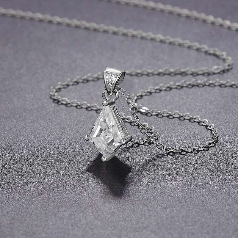 Kite Moissanite D Color VVS Diamond Womens Earrings Necklace 925 Silver Plated White Gold Fine Jewelry Earrings for Men Women