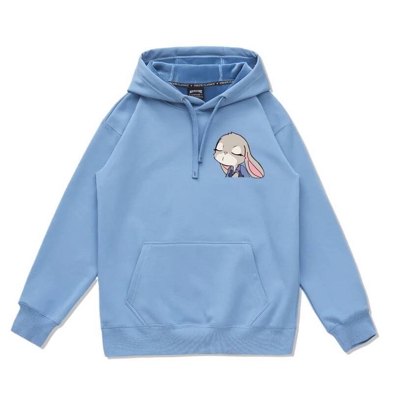 Disney Zootopia Spring and Autumn Couple Crazy Zootopia for Women New Trendy Loose Hooded Sweater Coat Top
