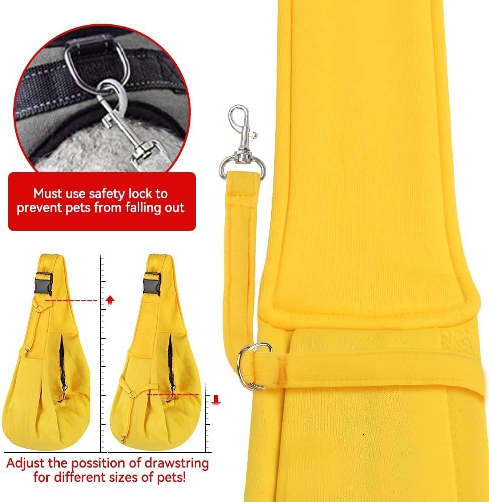 Dog Strap Strap, Adjustable Strap Strap for Dogs, Front Pocket and Seat Belt, Hands Free Pet Carrying Stand, Suitable for Travel, Outdoor