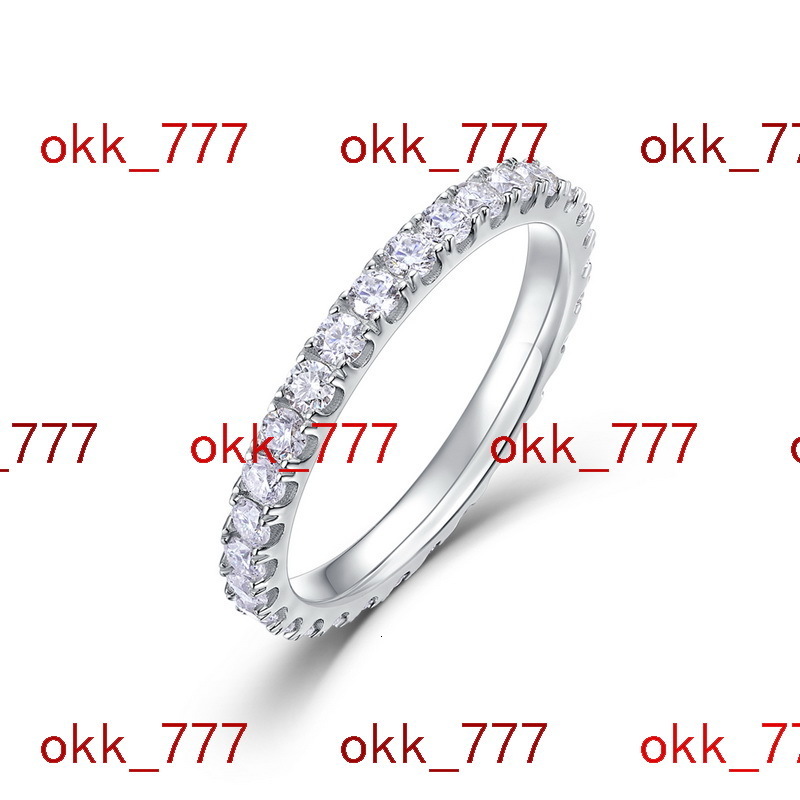 Fine Jewelry White Gold Plated 925 Sterling Silver VVS Moissanite Diamond Engagement Wedding Gift Ring for Women