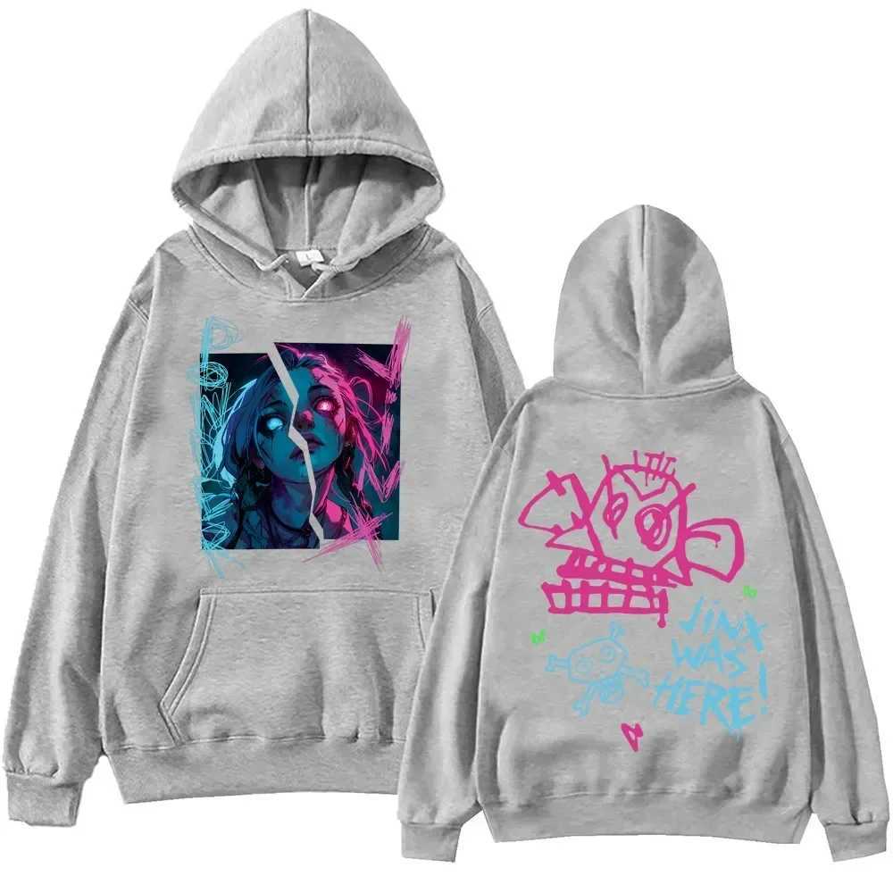2025 Hot Selling Arcane Jinx Hooded Sweater Harajuku Hip Hop Sweater Top Sweater Fan Gift Hooded SweaterW250411