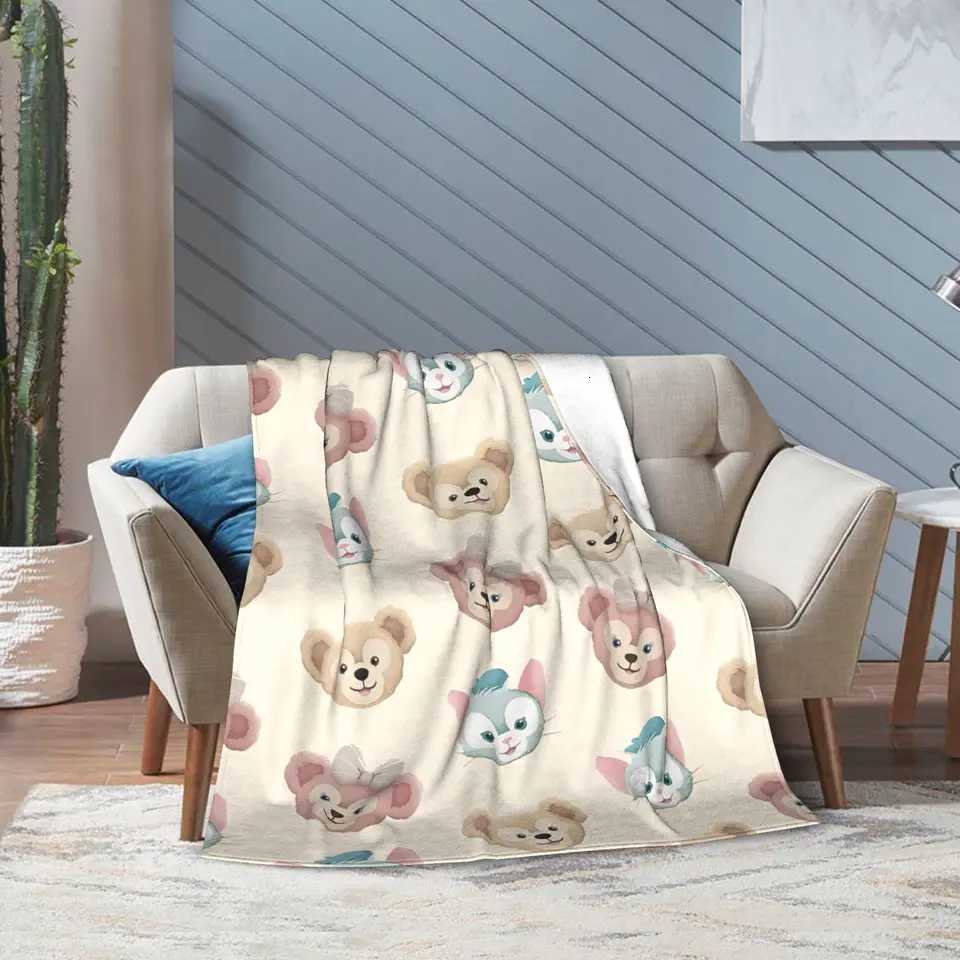 Duffy Bear And Friends Velvet Throw Blanket StellaLou LinaBell for Bedspreads Knitted Blanket Car Lightweight Portable Quilt C251111