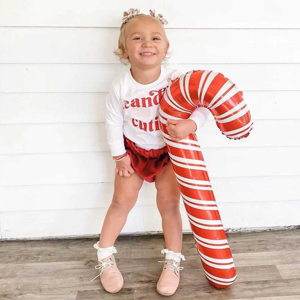 Christmas 5pcs Big Christmas Candy Cane Stick Balloons Outdoor Candy Canes Decor for Xmas Decoration Supplies 2025 Navidad Decor supplies Y251111