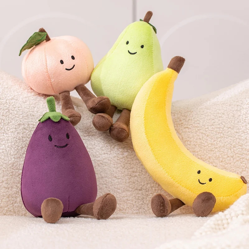 Cartoon Cute Fruit Plush Doll High Quality Peach Pear Tomato Banana Eggplant Plush Toy Home Decoration Gift For Boys And Girls 251110
