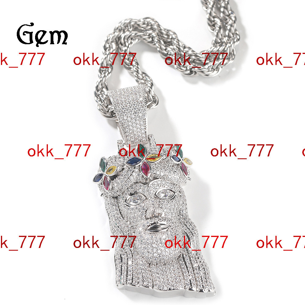 Classic Clover Crown Portrait Pendant Cool and Versatile Hip Hop 925 silver VVS Moissanite chain High End Long Necklace