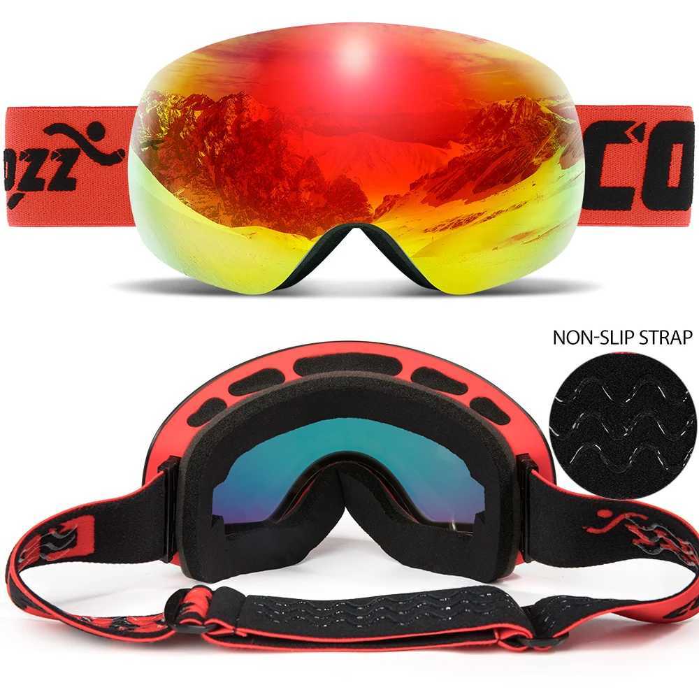 COPOZZ Outdoor Sports Ski Goggles UV400 Protection Ski Mask Male Female Anti-Fog Big Face Snow Glasses Snowboard Skiing Eyewear K251110