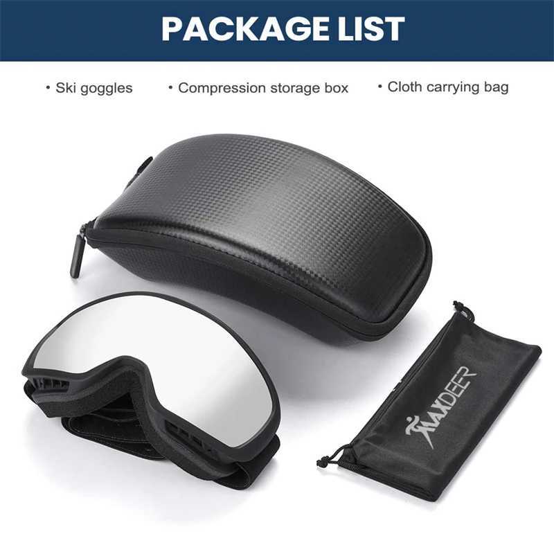 MAXDEER Ski Goggles Men Women Snowboard Goggles Waterproof Double Layer Anti-fog Ski Glasses UV Protection Snow Skiing Eyeware K251110