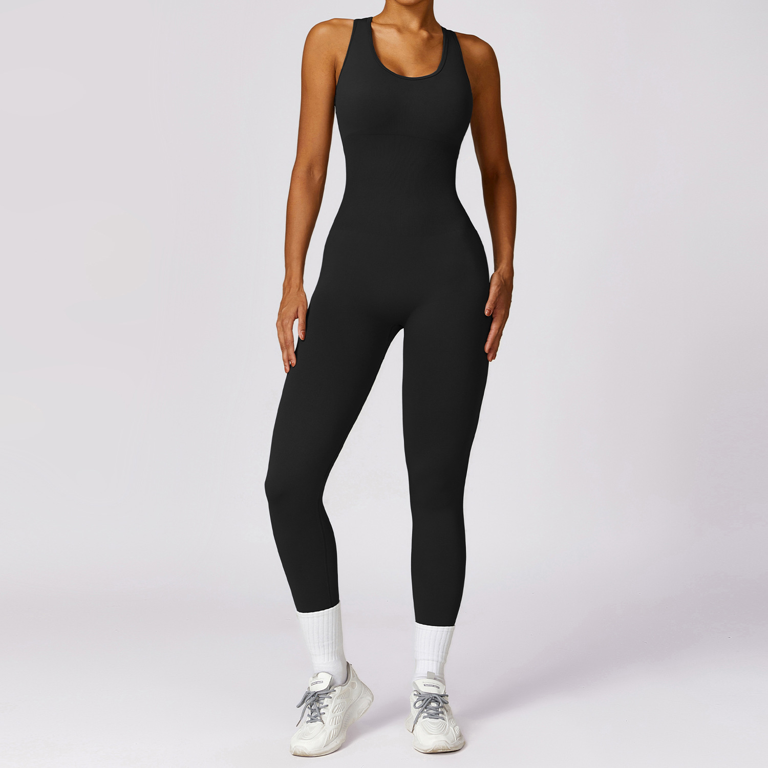 Yoga Pants High-Waist Seamless Tummy-Control Workout Running Athletic Soft Gym-Friendly Shapewear with Moisture-Wicking Fabric