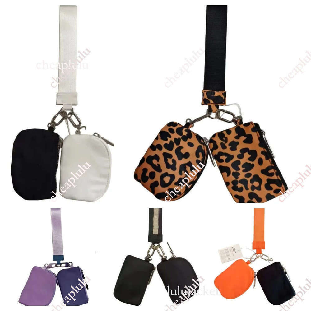 NEW wristlet clutch luluity lemoner gym set mini purse with detachable zipper wrap around wrist guard wallet portable luluity lemoner keychain bag men