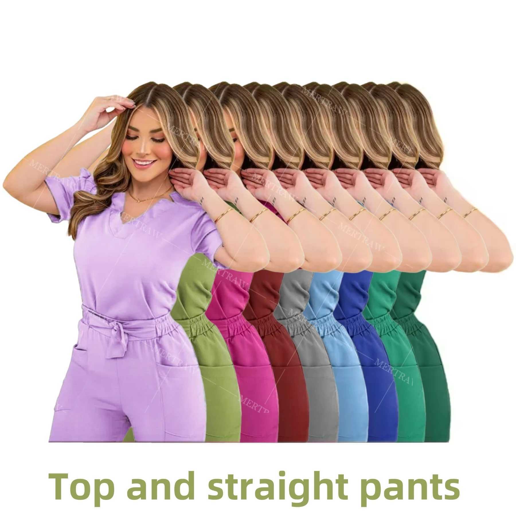 Surgical Uniforms Woman Nursing Enfermeria Sets Top Pant Articles Medical Uniforms Scrub Clinic Beauty Sn Spa Hospital Set X250410