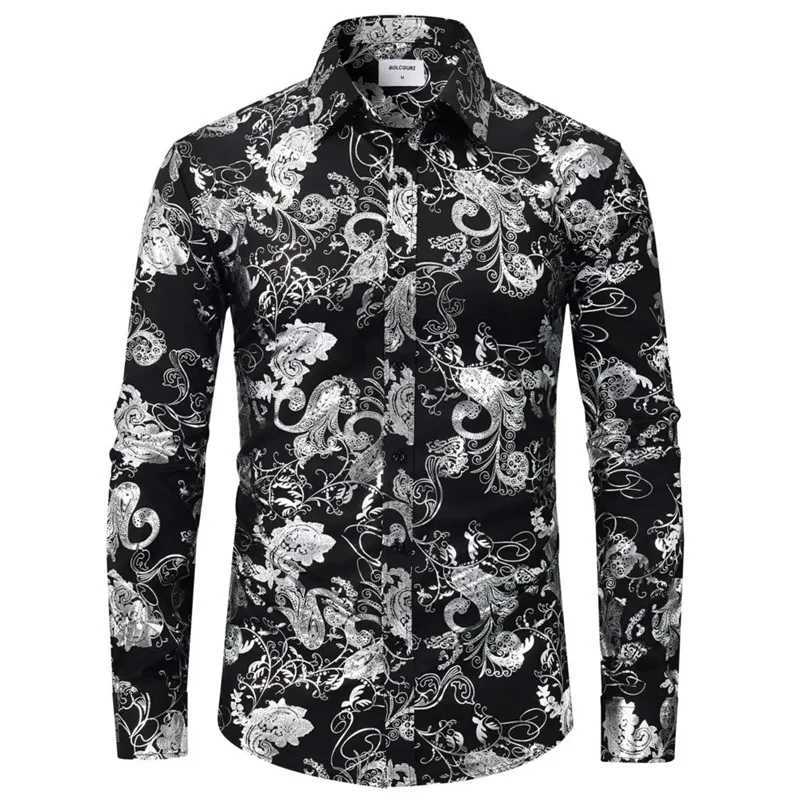Luxury Baroque 3D Print Formal Wear Shirt Men Casual Button Shirts Comfortable Long Sleeve Male Multicolor Clothes Tops K251110
