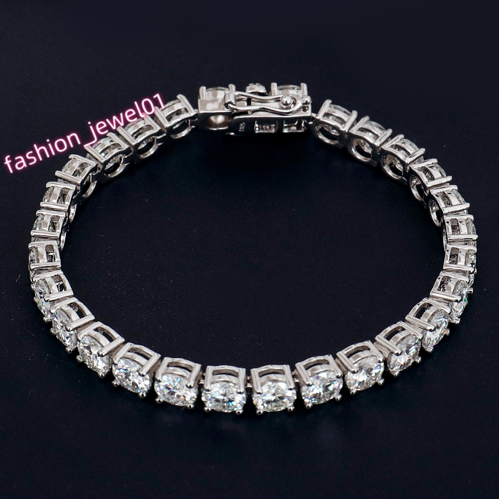 GRA Certificate Fine Jewelry Fashion Hip Hop 925 Silver Ice Out Vvs Diamond Tennis Chain Moissanite Tennis Bracelet for Women
