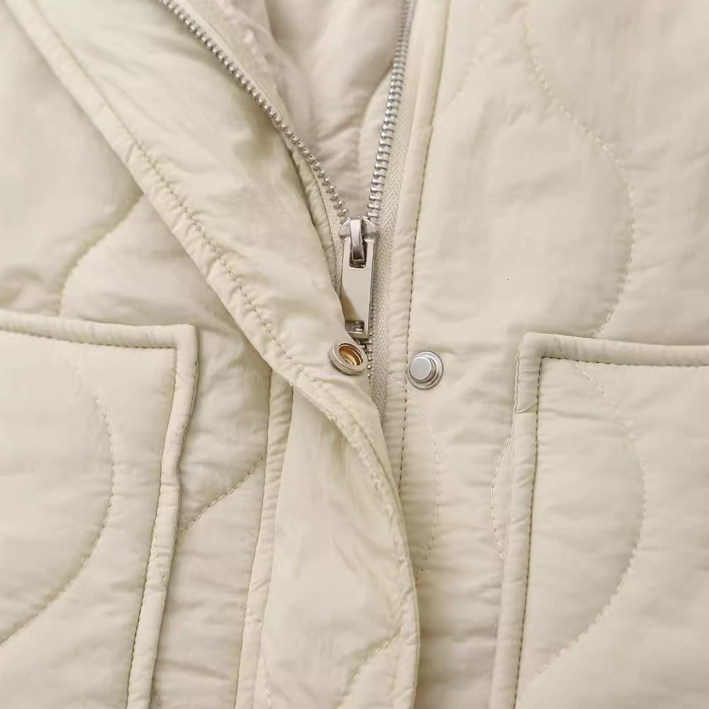 TAOPZA Autumn Winter New Stand Collar Loose Cotton Jacket Short Coat Thin Cotton Clothing for Women Versatile y240812