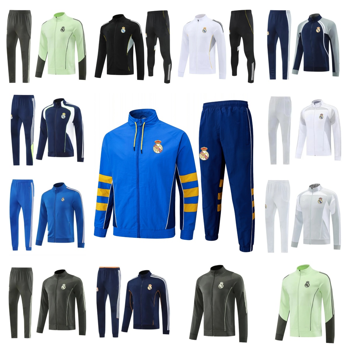 25 26 Madrid Purple Long sleeves Retro football culture racksuit Training jackets men and jacket football sportswear set TRACKSUIT survetement jackets
