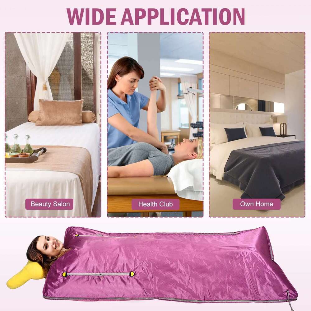 Upgraded Blanket, 2 Zones FIR Digital Oxford Sauna Heating Blanket Weight Loss Body Shaper Detox Therapy Anti-Aging Beauty