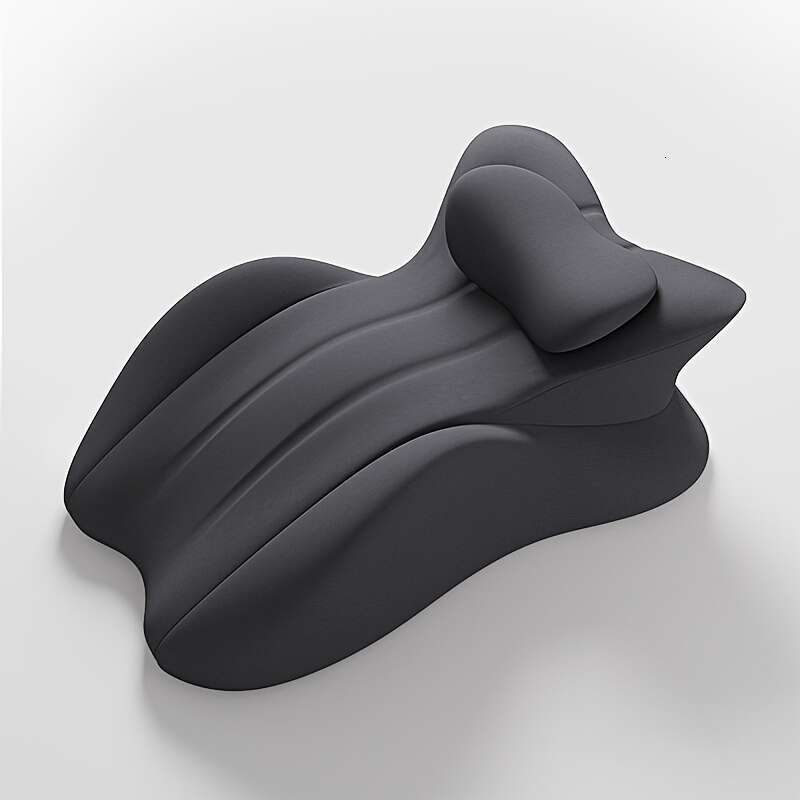 Ergonomic Back Pillow - Multifunctional Reading, Phone, and Side Sleeping Medium Support, Hand Wash Only, Black, Neck Comfort Pillow, Unique Wave Desi
