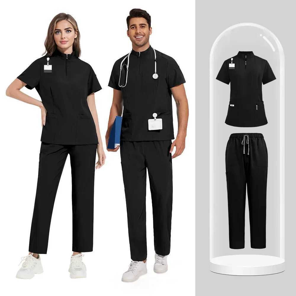 Mens medical uniform hospital washer set nurse accessories unisex surgical suit washer top underwear dental clinic spa workwear X250410