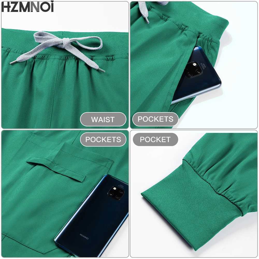 Medical Doctor Nurse Surgical Uniforms Woman Scrub Set Beauty Sn Work Wear Clinical Scrubs Top + Pants Spa Nursing Tunic Suit X250410