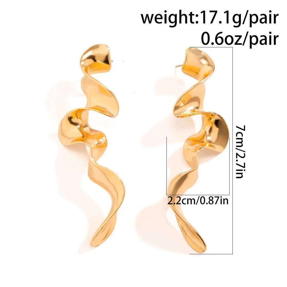 Design Sense Irregular Long Tassel Drop Earrings For Women Hip Hop Vintage Gold Color Dangle Earring Party Jewelry Accessories