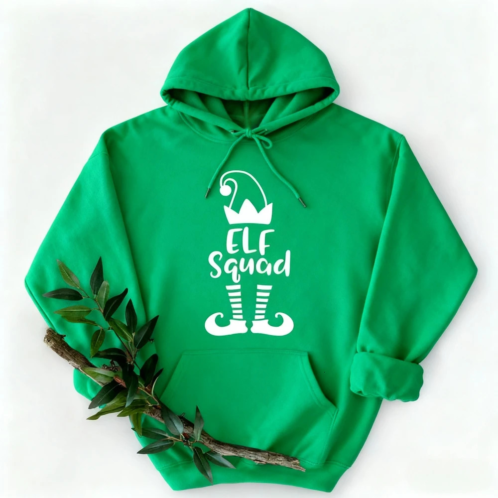 Elf Squad Sweatshirt Funny Elf Creative Hoodies Christmas Men Women Unisex Clothing Xmas Fashion Casual Gift Sweatshirts 251105