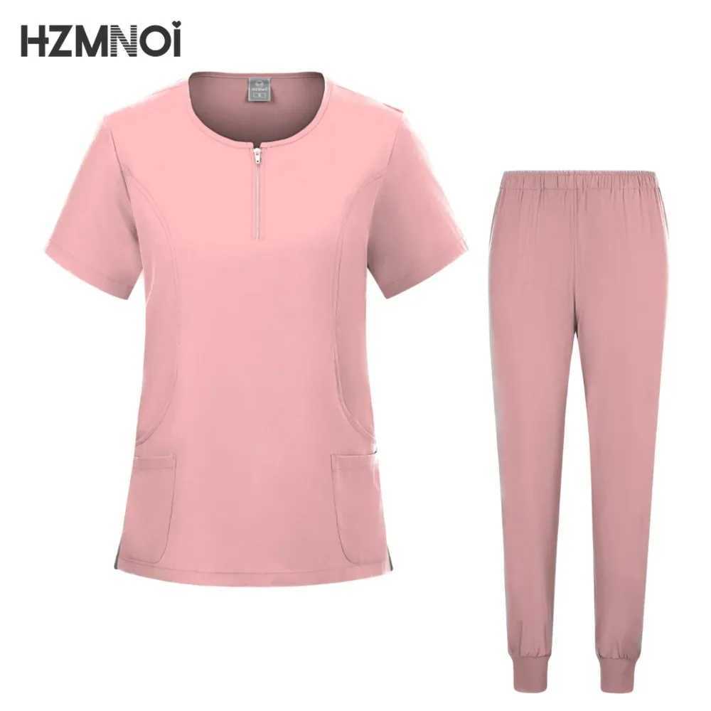 Multicolor Unisex Workwear Soft Elasticity Medical Nurse Uniform Hospital Doctor Scrub Set Women Men Oral Dental Surgery Uniform X250410