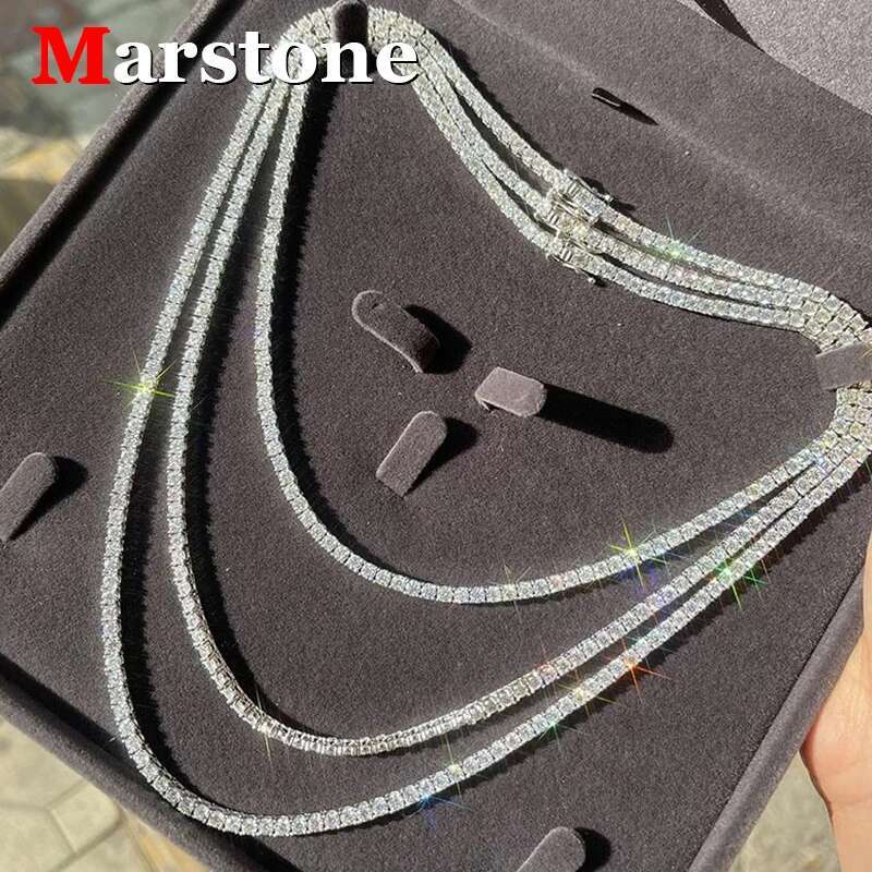 3/4/5mm D Color Full Moissanite Tennis HipHop Bracelet Chain S925 Silver White Gold Bracelets Fine Jewerly for Women Man