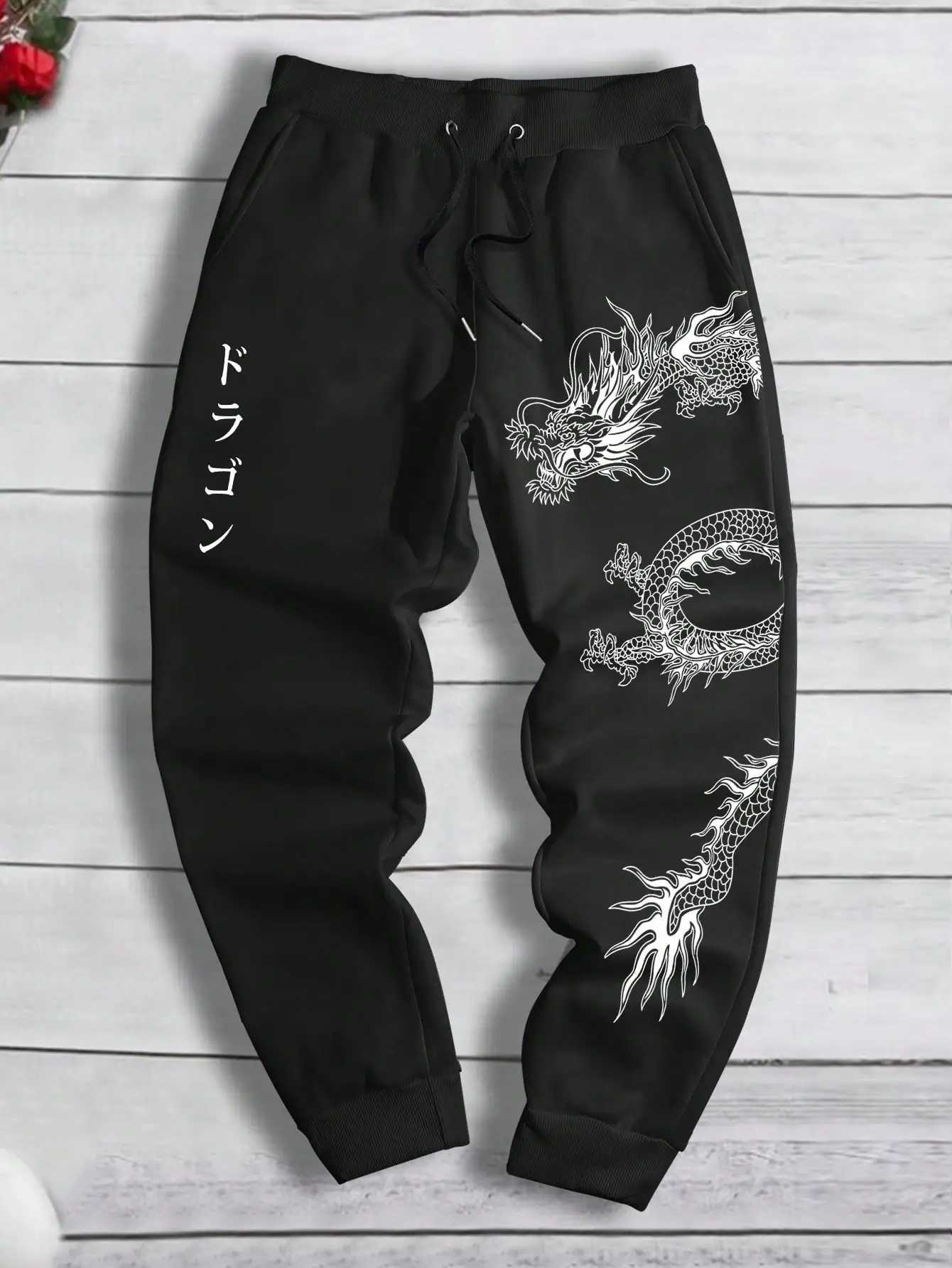 2024 mens casual sports pants trend casual mens casual pants loose trousers spring and autumn casual retro sports pants S-3XLXJ250410
