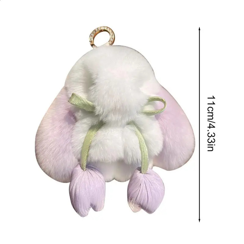 Plush rabbit keychain soft and cute rabbit pendant furry keychain furry keychain pendant backpack charm suitable for key or backpack school 250409