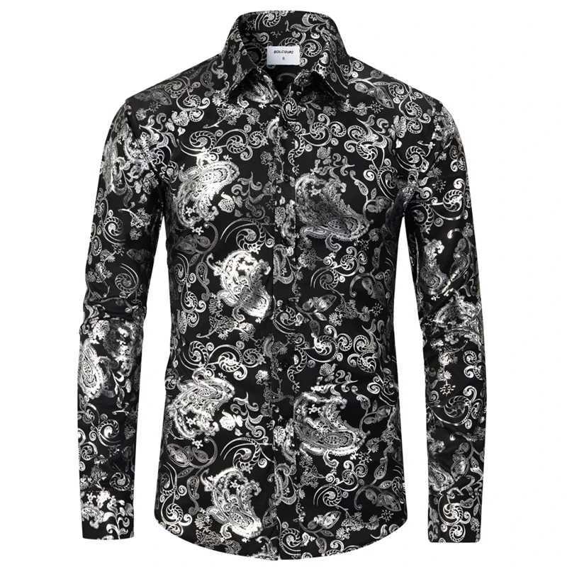 Luxury Baroque 3D Print Formal Wear Shirt Men Casual Button Shirts Comfortable Long Sleeve Male Multicolor Clothes Tops K251110
