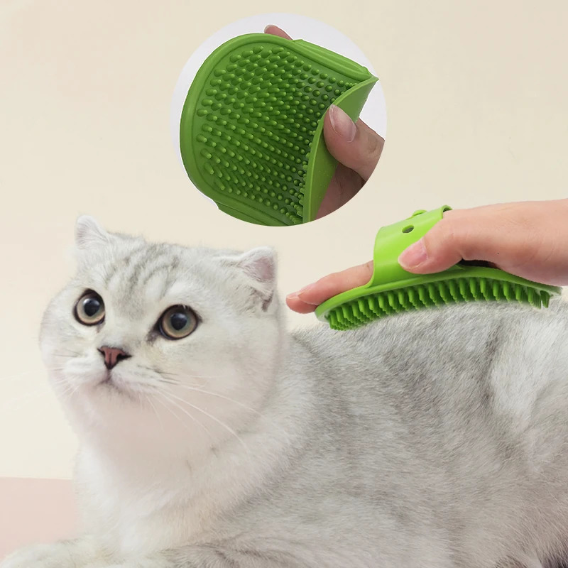 Soft Rubber Dog Brush Comb Cat Bath Glove Hair Fur Grooming Massage For Cats Pet Supplies 251110