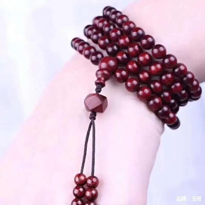Natural Small Leaf Rosewood Eight Spirit Bracelet Male and Female Matching Style Necklace Prayer Beads