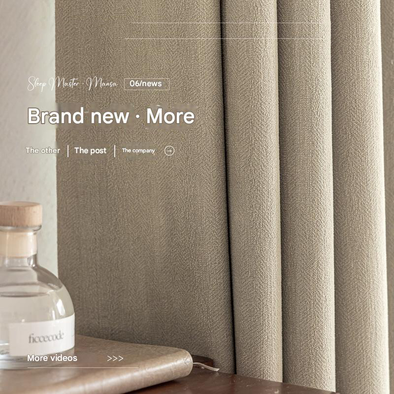 T0024 Sleep Master Mansa Full Blackout Dark Pattern Jacquard Chenille Curtain Series Diamond Gauze Surface Lighting Slightly Flashing