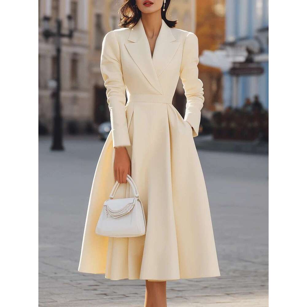 2025 Amazon Wish Independent Station New French V-Neck Elegant Waist Slimming High-End Feel Banquet Long Dress For Women 0c8b