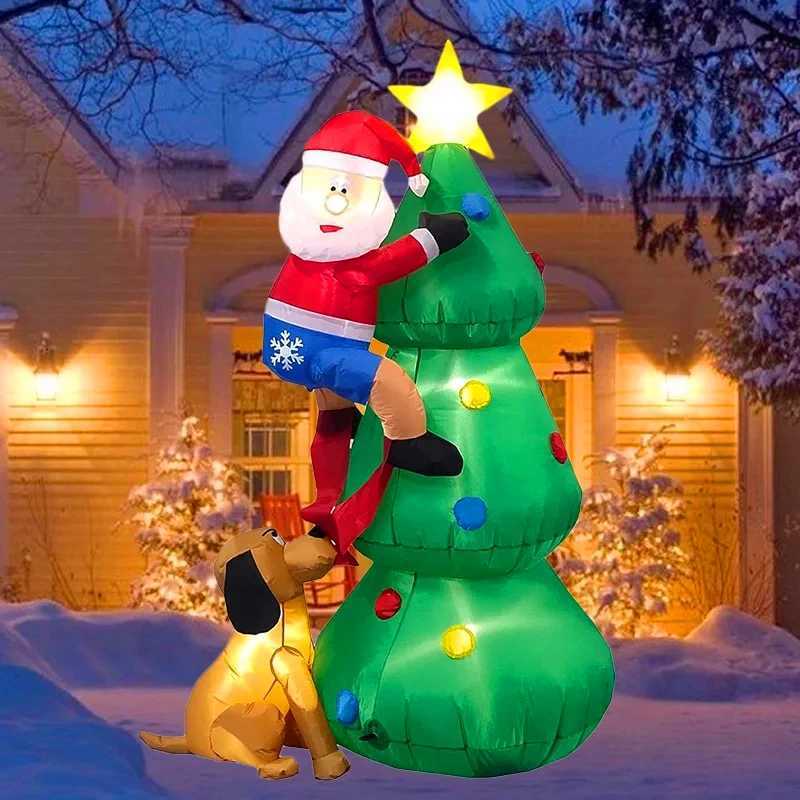Christmas 18M Christmas Decoration Inflatable Toys Santa Claus LED Lights Indoor Outdoor Inflatable Model Toy Xmas Gift Yard Party Props Y251111