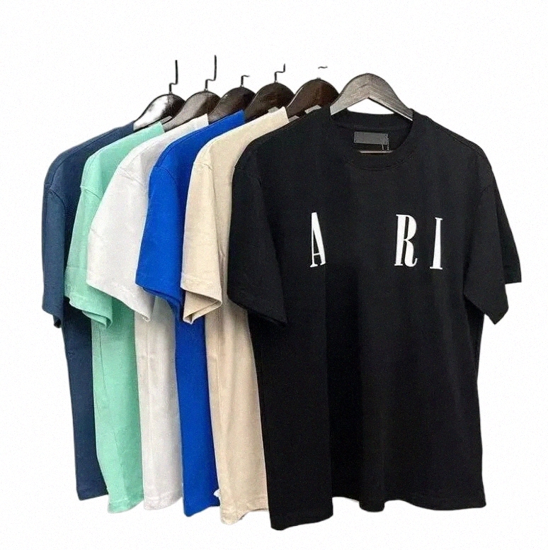 amiritshirts Shirts Men's Tees Designer Shirt Designer Tshirt 100% Cotton High-quality Street Embroidered Short Sleeved Top New Couple Tee Graffiti Pr B4Qu#