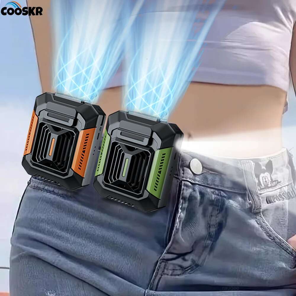 Portable Mini Hanging Neck USB Rechargeable Small Outdoor Camping Waist Clip Fan with LED Light Power Bank