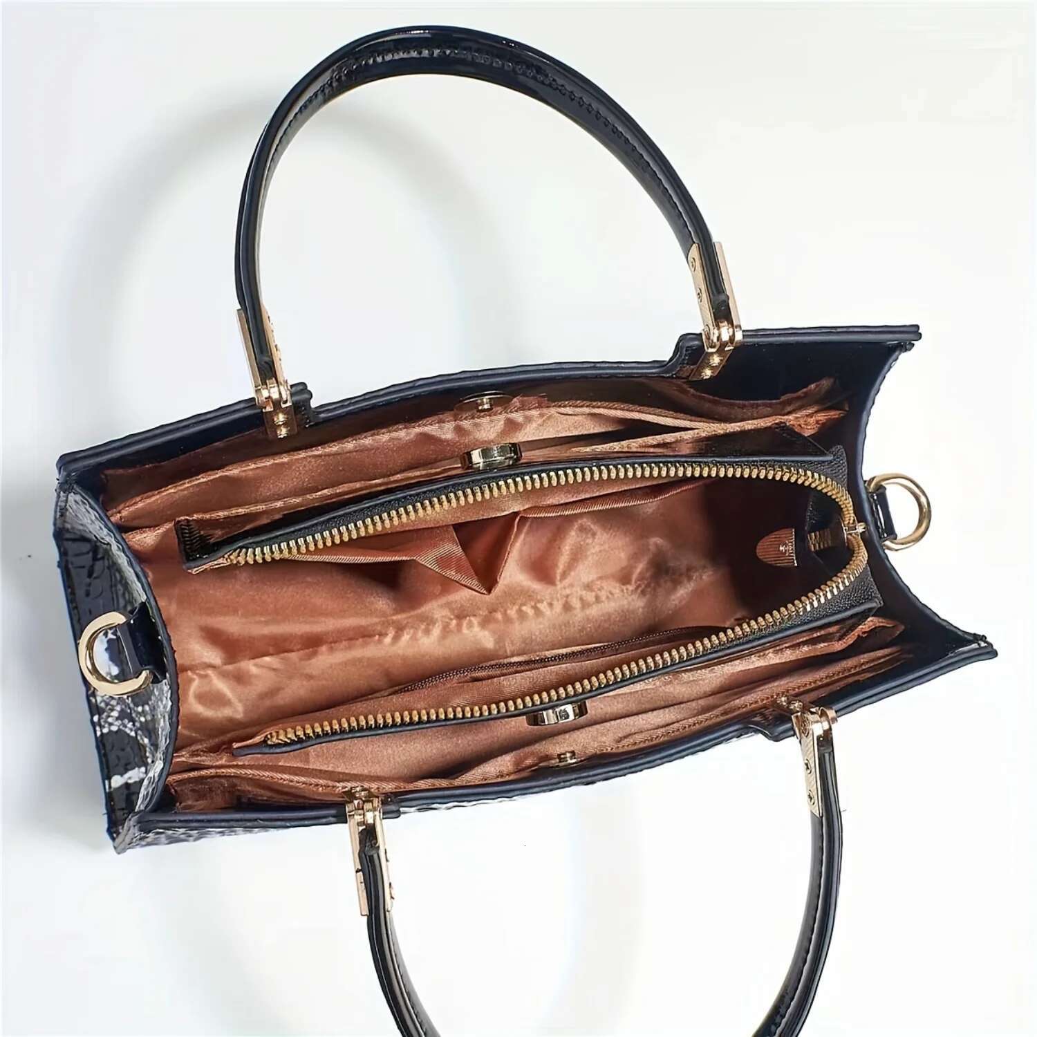 2025 New Artificial Leather Crocodile Pattern Handbag with Shoulder Strap Fashion Wallet Designer Trendy Handbag3