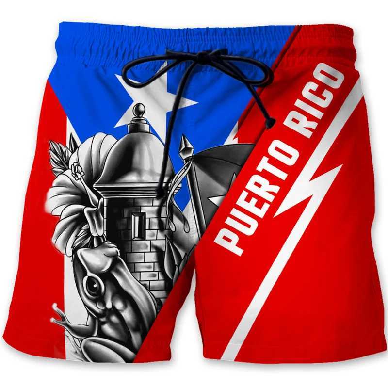 Puerto Rico 3D printed beach shorts mens Puerto Rico flag patterned surfboard shorts summer swimming trunks fast dry ice shortsW250410