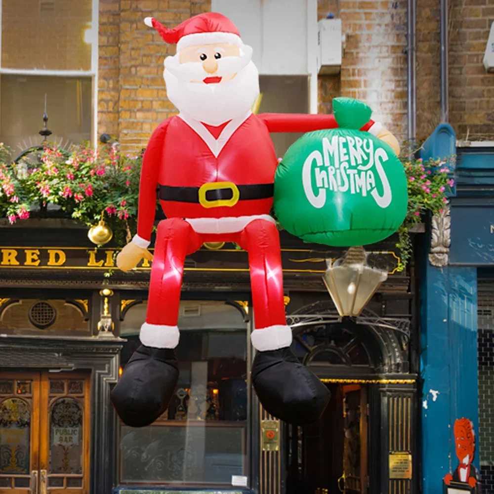 Christmas 8FT Climbing Santa Christmas Inflatable Christmas Yard Decorations with LED Christmas Blow up Yard Decoration for Outdoor Decor Y251111