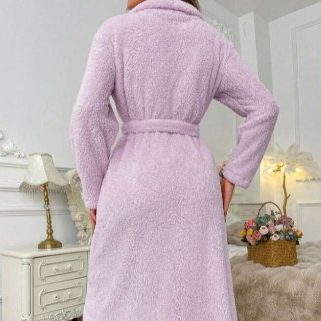 Women's Pajamas Autumn Coral Fleece Thickened Flannel Bathrobe Winter Hooded Nightgown Cute Homewear S-XL