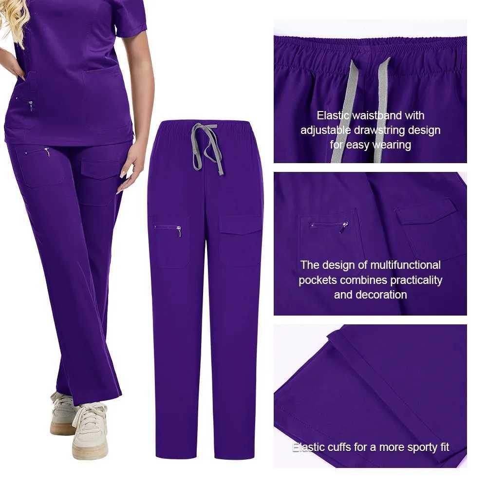 New Anti-Wrinkle Soft Suit Nursing Work Clothes Medical Nurse Uniforms Nursing Scrub Set for Womens Men Medical Surgical Clothes X250410