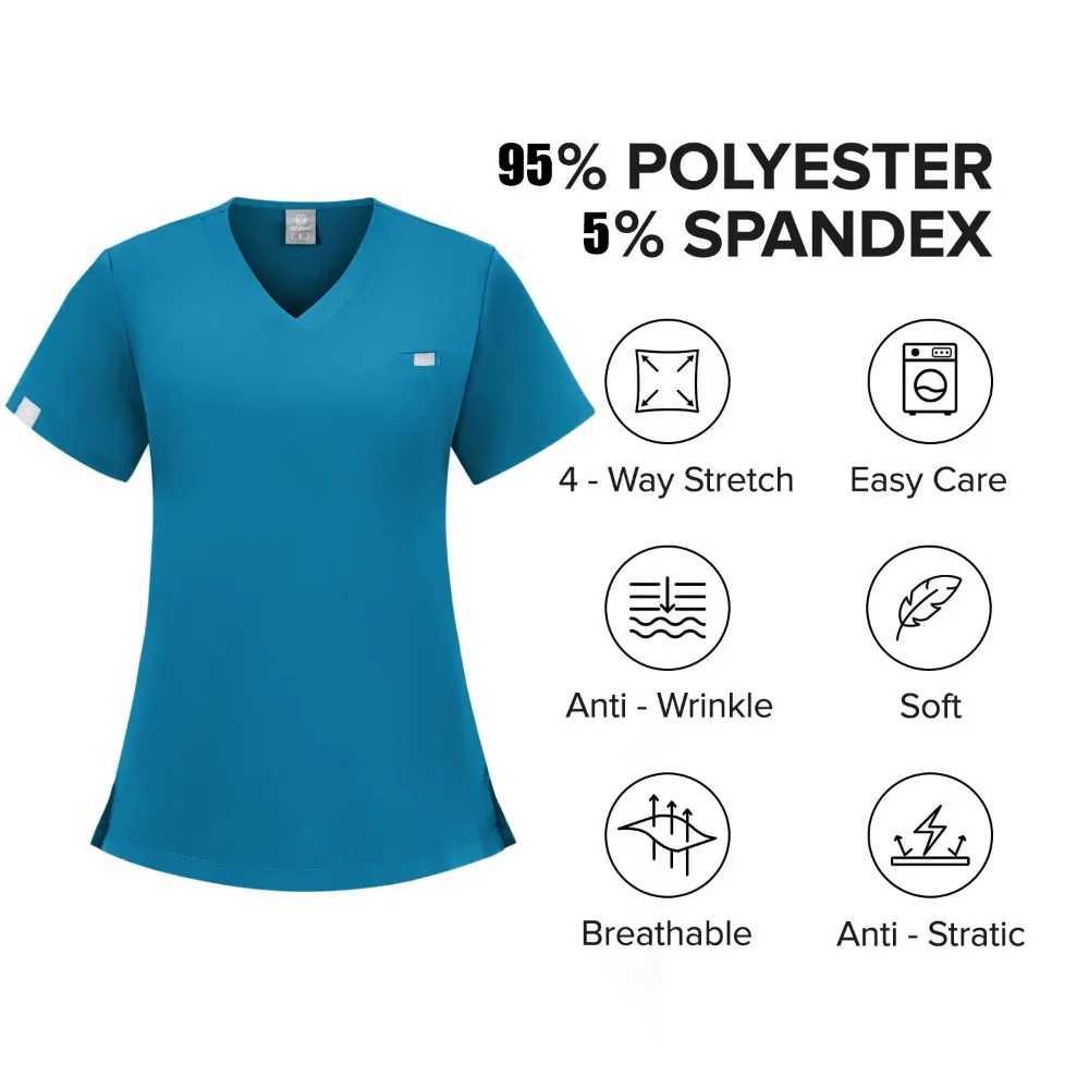 Unisex Medical Uniforms Doctor Clothes Men Nursing Clothes Beauty Come Nurse Scrubs Sets Dentist Workwear Clinical Tops Pants X2504101