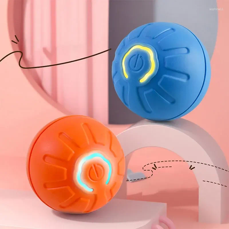 Update Pet Ball For Dogs Interactive Dog Toy Durable Automatic Rolling With Led Flash Lights Small Large Breed