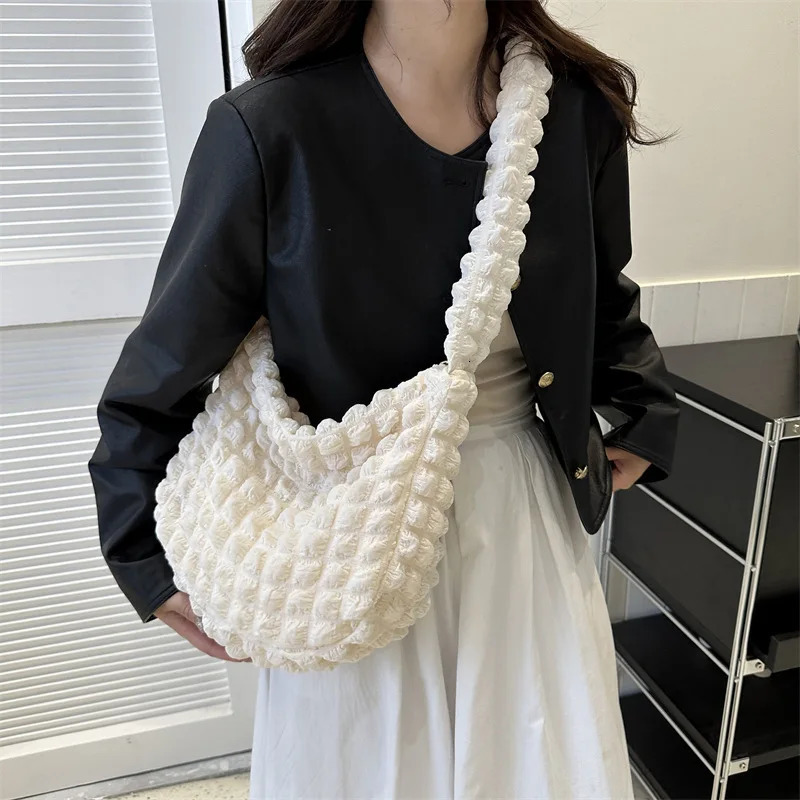 Cloud underarm bag large capacity tote for daily work commute bubble cloud crossbody 251103