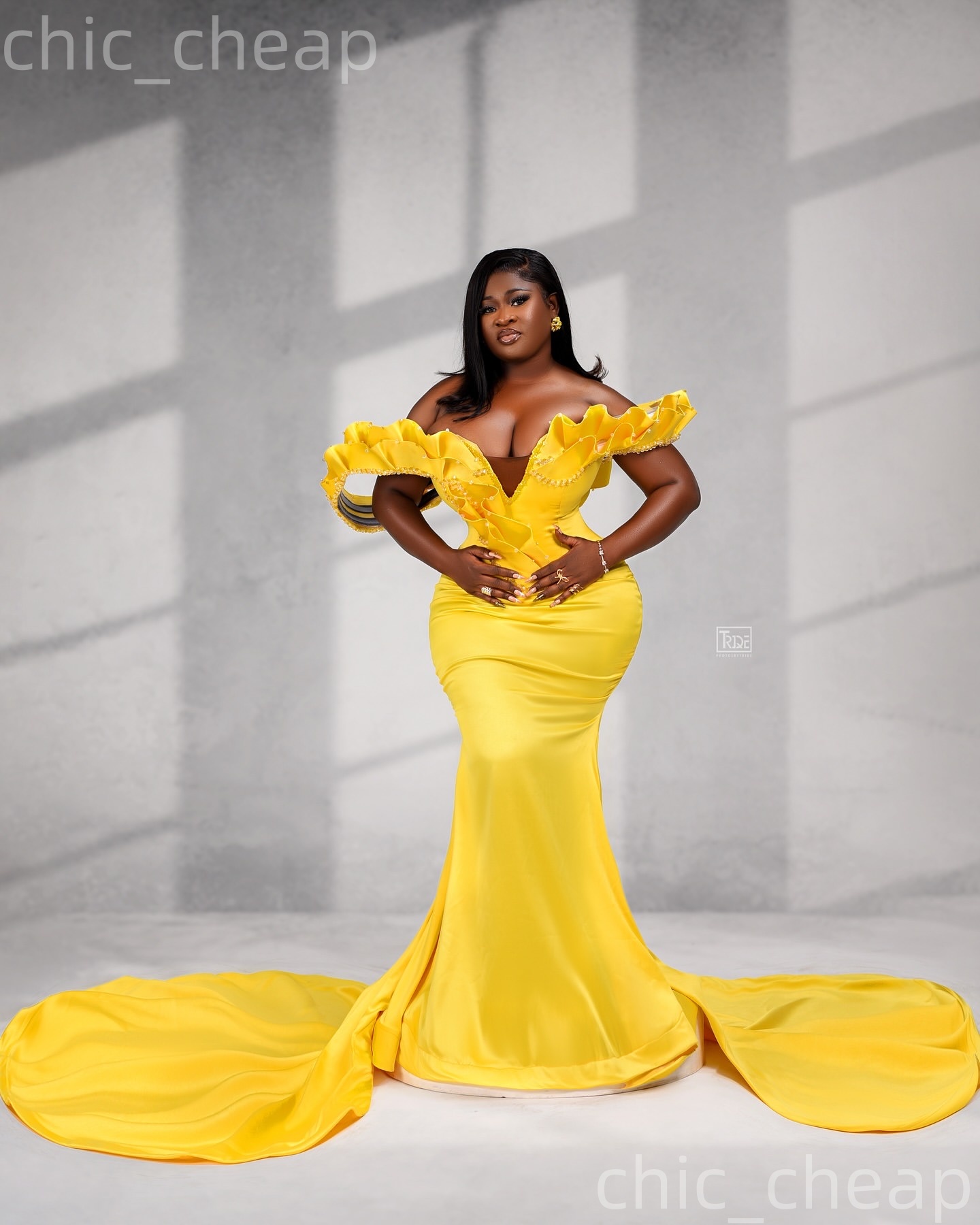 Aso Ebi Mermaid Yellow Prom Dresses 2026 Sweetheart Beaded Satin Evening Formal Party Second Birthday Engagement Gowns Plus Size Dress For Special Occ